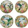 4Pcs set de table en bois colibri - 5d bricolage vaisselle artisanale