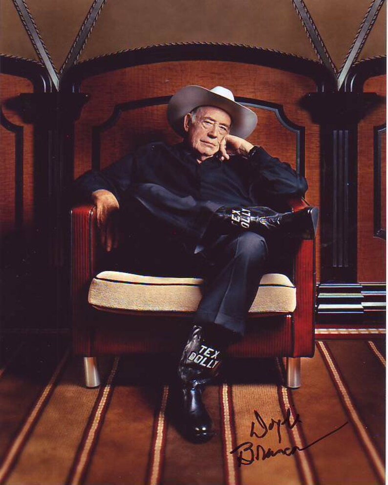 Doyle brunson signed autographed tex dolly cowboy boots Photo Poster painting