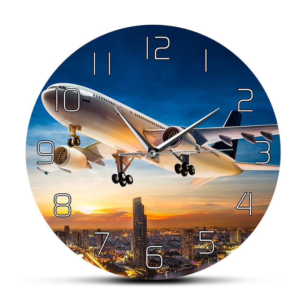 

Air Jet Plane - Frameless Acrylic Wall Clock, 501 Original