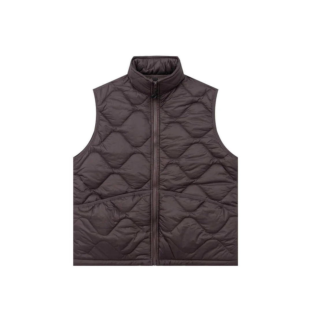 Men's Quilted Cotton Jacket with Patchwork Stripes Inside and Outside