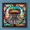 Diamond Painting-DIY Full Round Drill Stained Glass Art Jellyfish