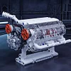 V6 Engine Model Assembly Model Desktop Ornaments Birthday Gift