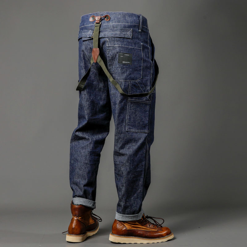Loose Plus Size Casual Multi-pocket Denim Straight Pants