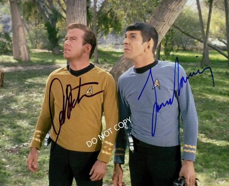 William Shatner & Leonard Nimoy 8 x10 20x25 cm Autographed Hand Signed Photo Poster painting