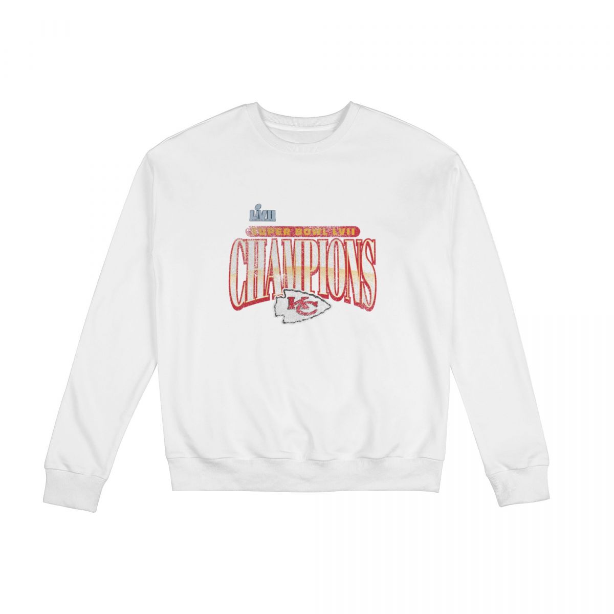 Kansas City Chiefs Super Bowl LVII Champions Rewrite History Unisex Round Neck Sweatshirt