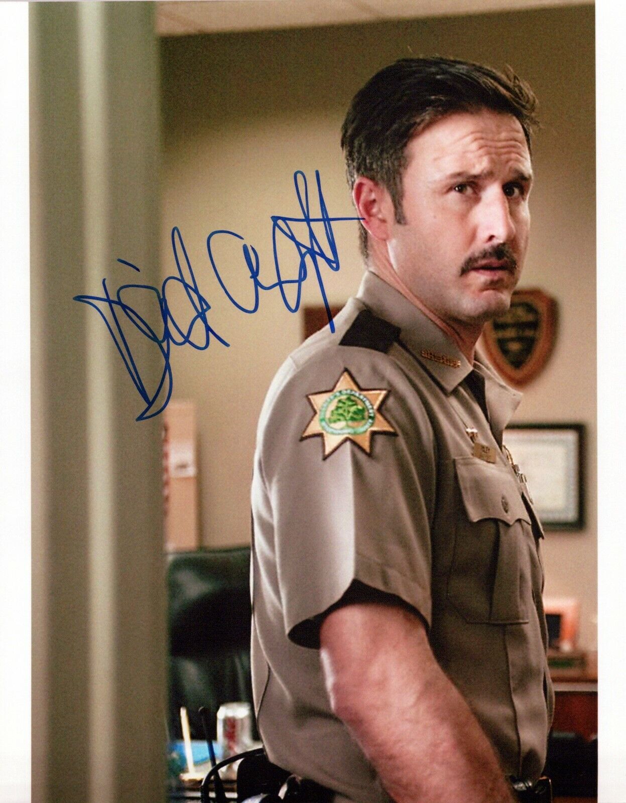 David Arquette Scream 4 autographed Photo Poster painting signed 8x10 #14 Dewey Riley