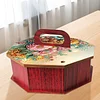 5D DIY Diamond Art Painting Snack Storage Box with Lid Wood Container (Flower)