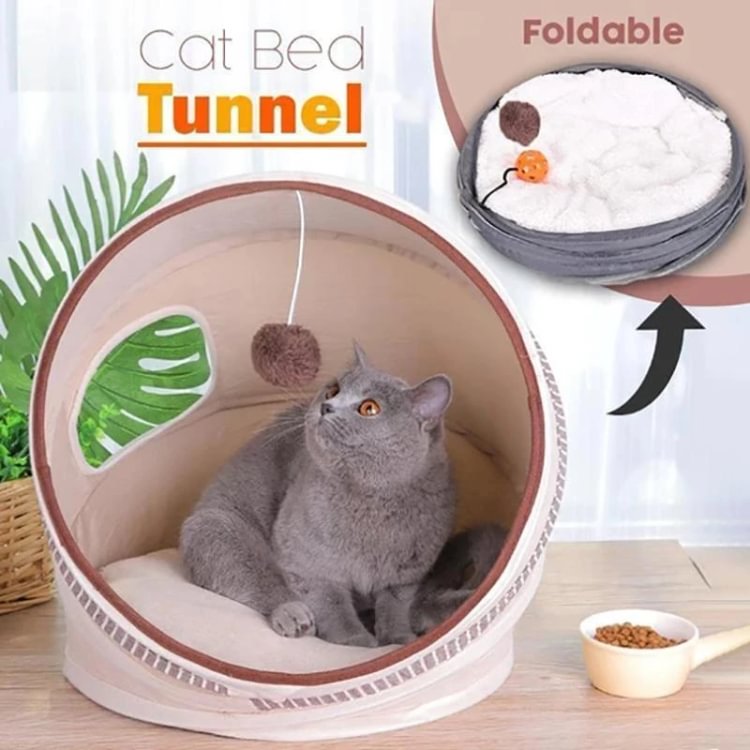 foldable cat bed tunnel