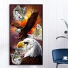 (40*70cm)Eagle Wolf - Full Round Drill Diamond Painting