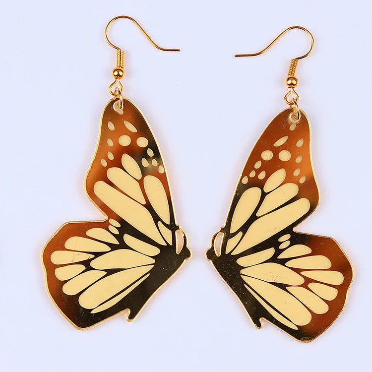 Flaxmaker Butterfly Pattern Earrings