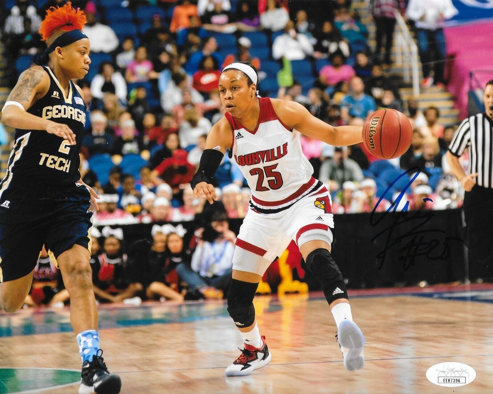 Asia Durr NY Liberty signed Louisville Cardinals 8x10 Photo Poster painting autographed 4 JSA