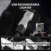 Decompression Fidget Gyro Windproof Luminous Dual Arc Pulse Lighter