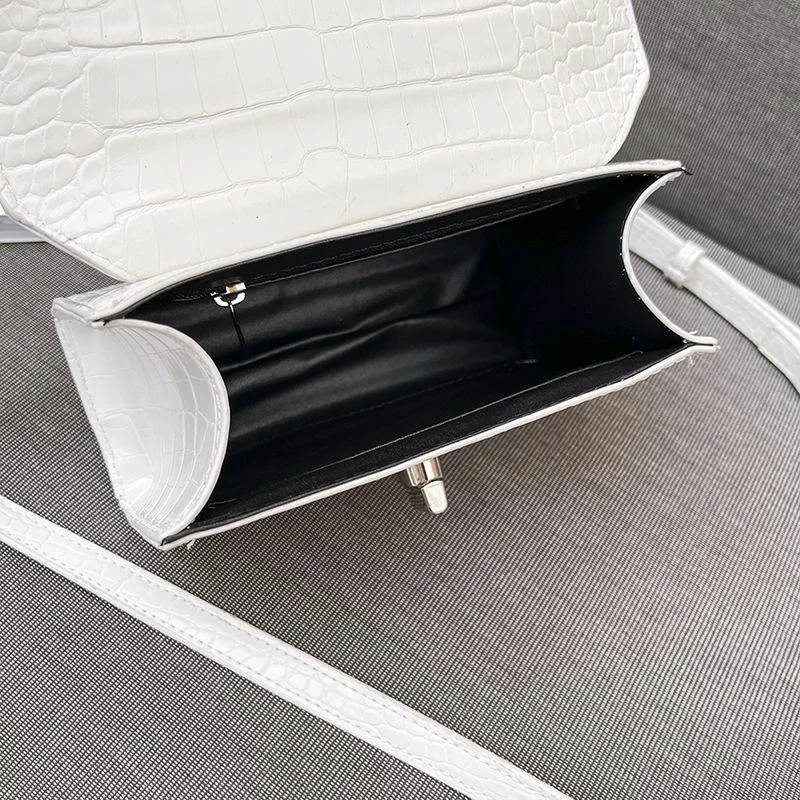 Retro Simple Small Square Bag Casual Handbag Stone Pattern Fashion Foreign Style Shoulder Messenger Bag Ladies Bag