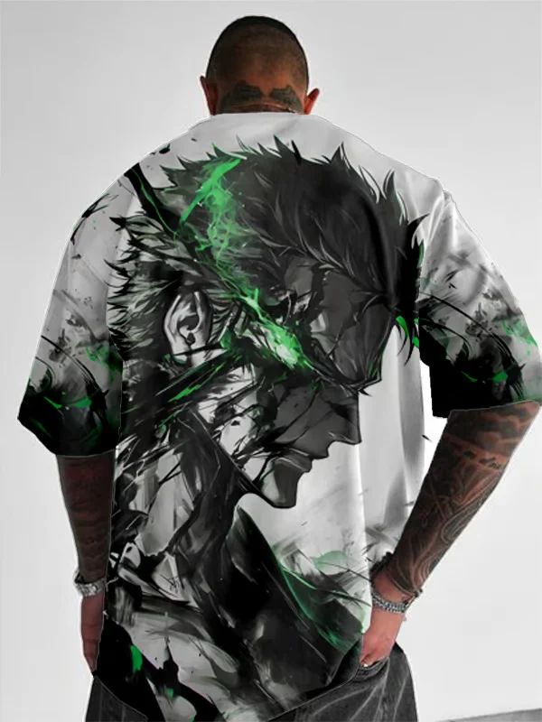 Men's Simple One Piece Zoro Printing T-Shirt