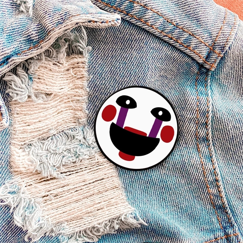 Casual Cute Modern Style Cartoon Face Alloy Printing Unisex Brooches
