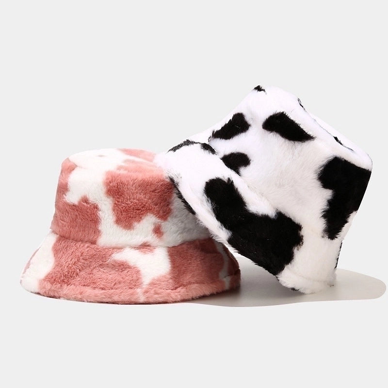 Women’s Fashion Cow Pattern Wide Eaves Bucket Hat