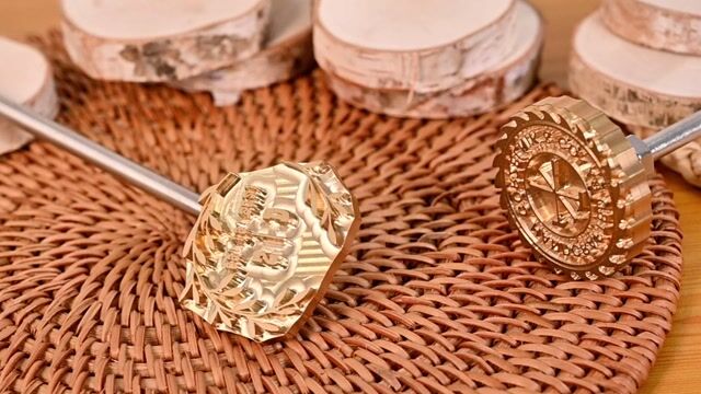 Custom Branding Iron for Wood, Durable Personalized Logo Metal Branding Iron for Wood Burning Stamp Leather Meat, Handcrafted Design Weddings & Personalized Gifts, Flame Heated