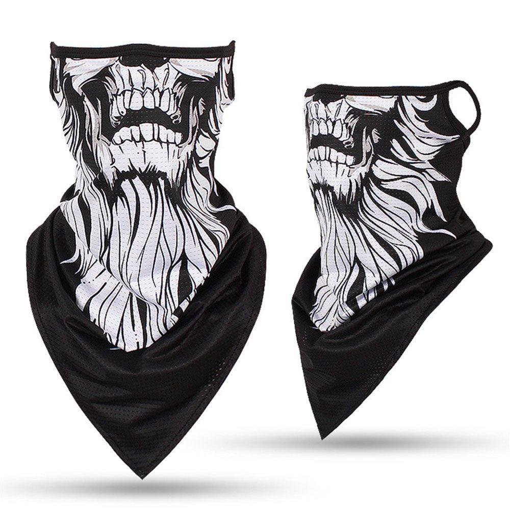 Breathable Gothic Skull Print Neck Gaiter Face Mask