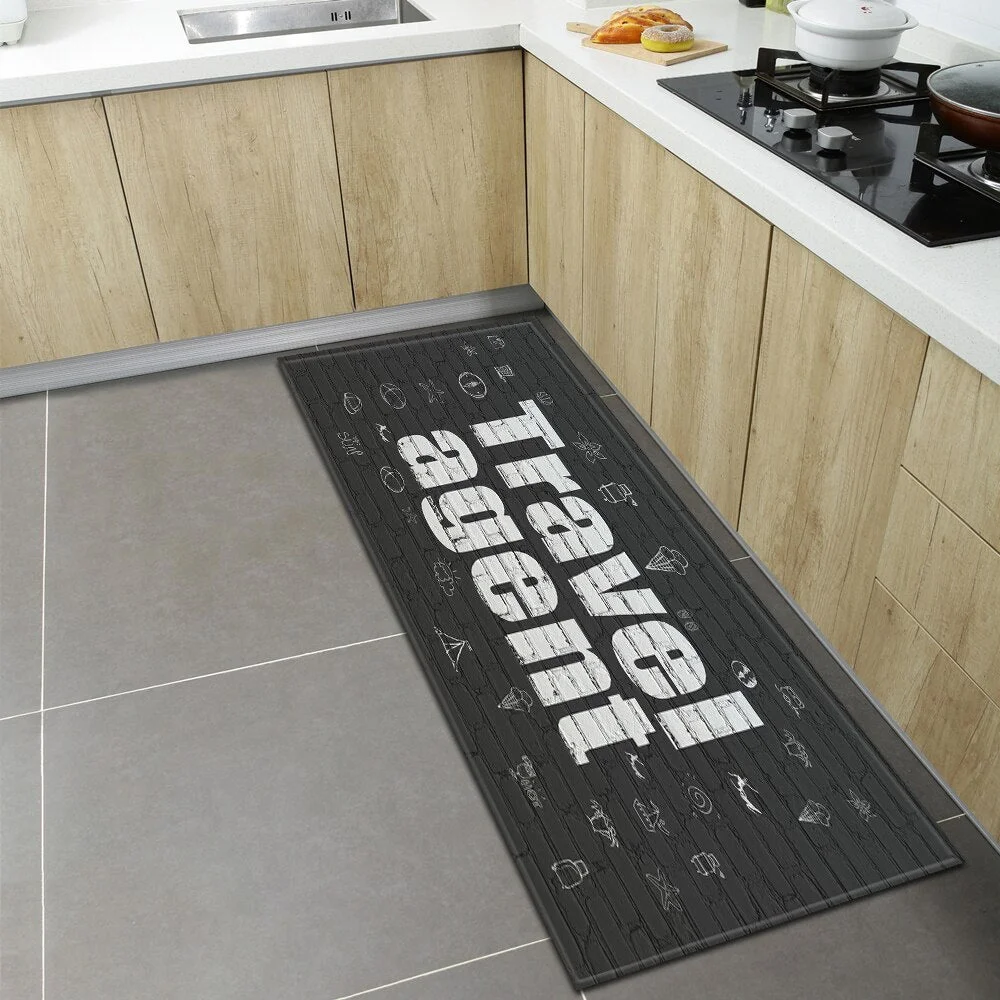 Nordic Kitchen Floor Mat Home Entrance Doormat Bedroom Living Room Decoration Long Carpet Hallway Balcony Bathroom Anti-Slip Rug