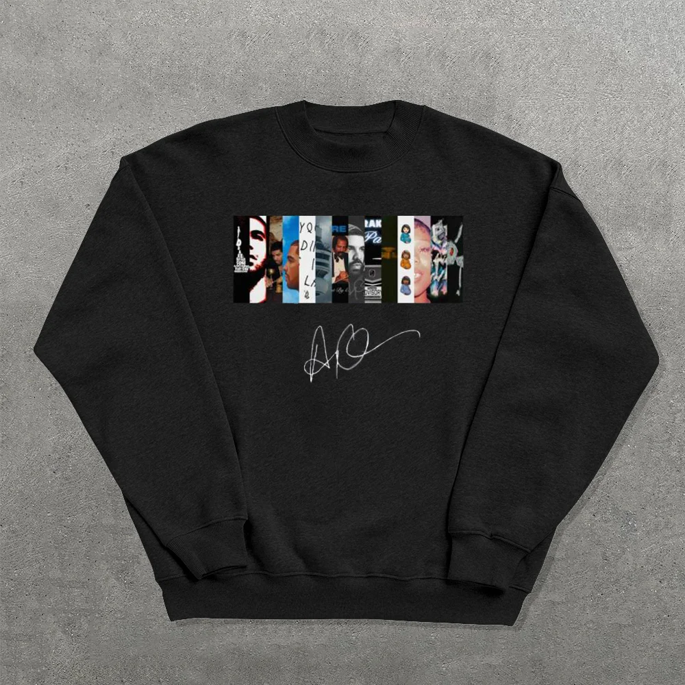Drake Printed Crew Neck Sweatshirt