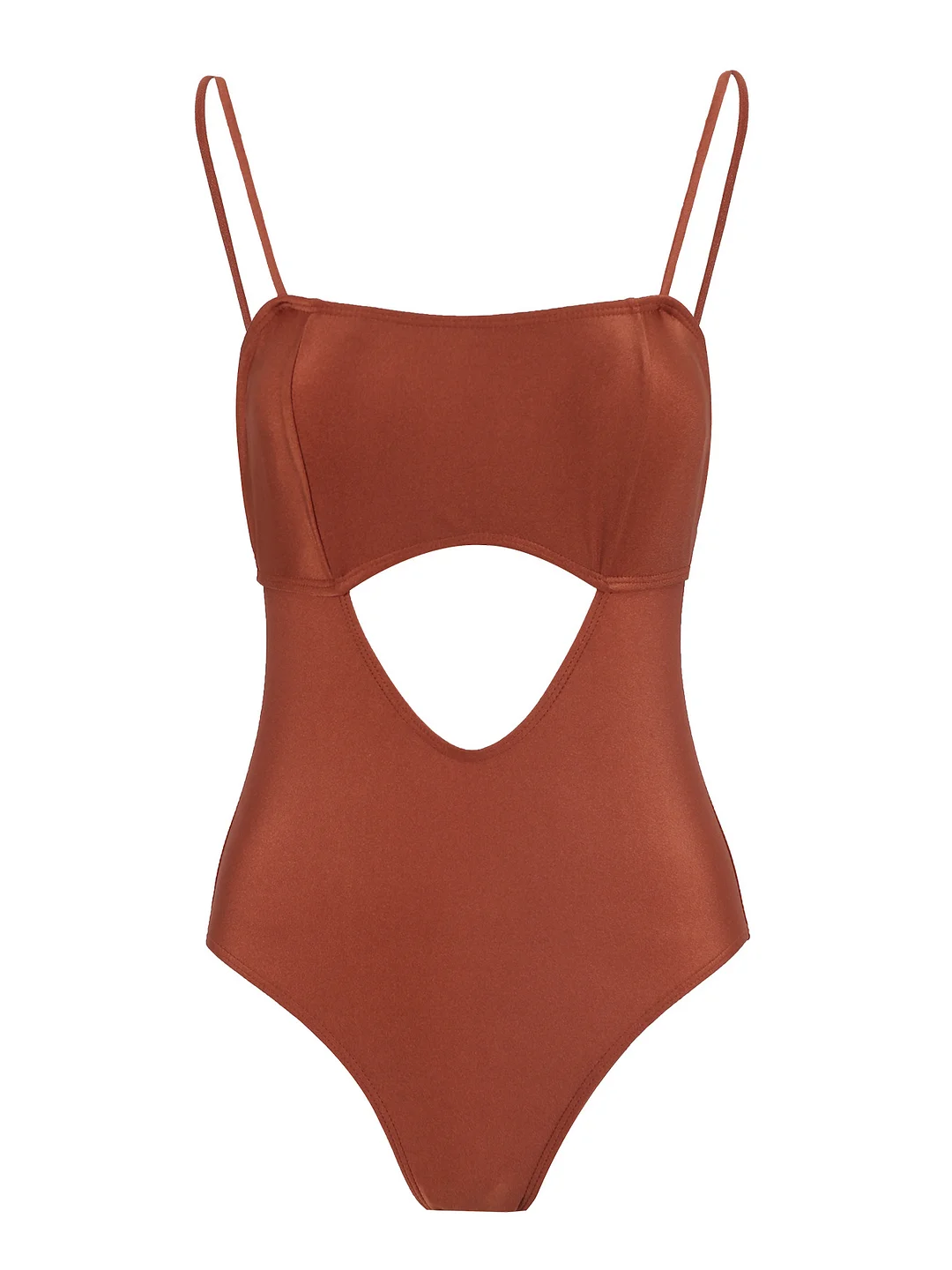 Uveng Solid-Color One-Piece Swimsuit Women 2025 New Hollow Swimsuit Two-Set Export Swimsuit