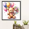 (40*40cm)Bear - Round Partial AB Drill Diamond Painting