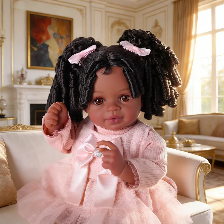 Babeside Quiet Reborn Baby Tiana 20'' African American Little Infant Girl Warmth Of Emotional Care