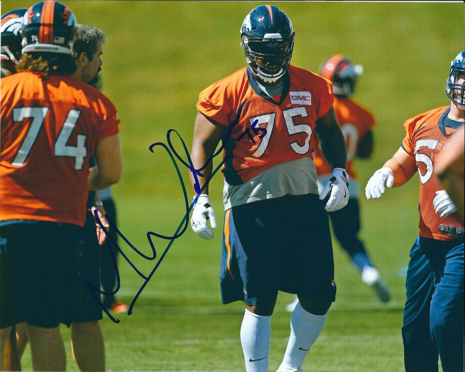 Signed 8x10 MENELIK WATSON Denver Broncos Autographed Photo Poster painting - w/COA