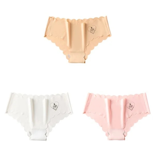3pcs/lot Sexy Panties For Women Briefs Set Seamless Lingerie Solid Mid-Waist Cotton Panty Female Underpants Underwear Intimates
