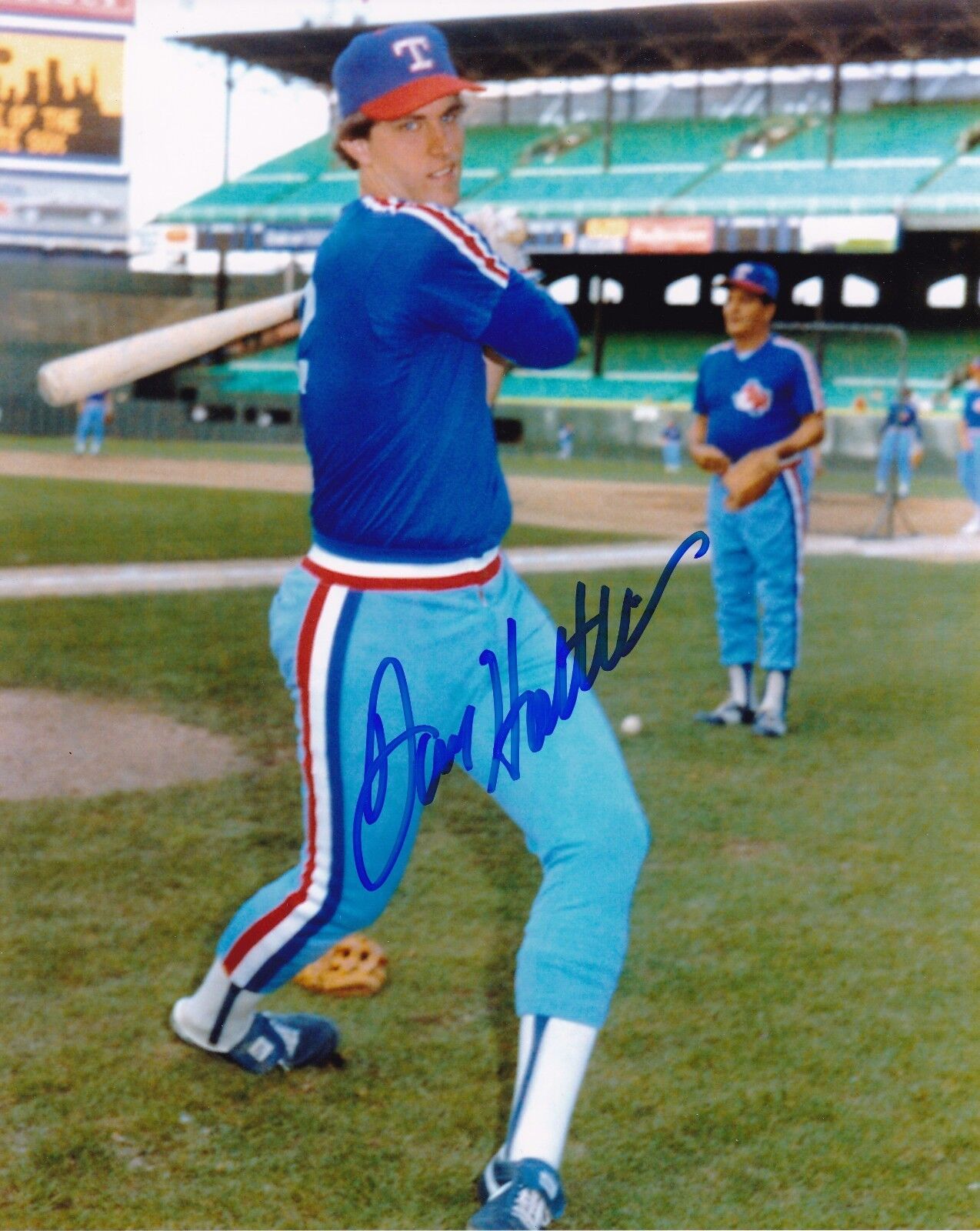 Dave Hostetler Autographed 8x10 Texas Rangers#2