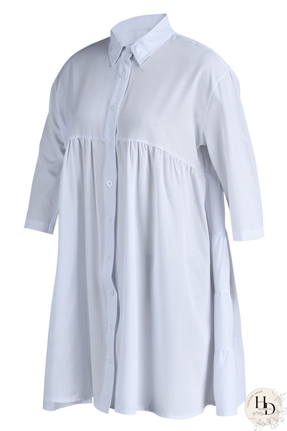 Black Casual Solid Patchwork Buckle Turndown Collar A Line Dresses