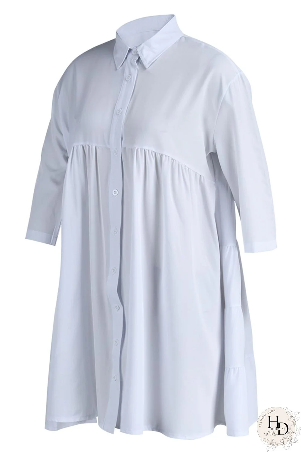 Black Casual Solid Patchwork Buckle Turndown Collar A Line Dresses