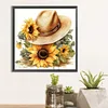 Diamond Painting-DIY Full Round Drill Sunflower Hat(40*40 CM)