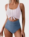 🔥2025 SUMMER 50% OFF🎁Ruched Tie-Knot Tummy Control One-Piece Swimsuit