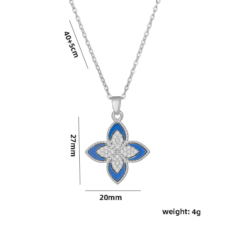 Versatile Argyle Geometric Titanium Steel 18K Gold Plated Necklaces