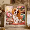 Tea Room Cavalier Special Shaped 5D DIY Partial Drill Diamond Painting Kits for Adults Beginners Home Decor Diamond Dots Paintings Diamond Art Kit 11.81 x11.81inch