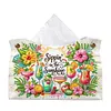 (24cm)Diamond Art Tissue Box DIY PU Napkin Cover for Home Decoration(summer drinks)
