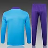 Joyfball 2025/2026 Real Madrid Half-Pull Training Suit Light blue Retro Version Football Shirt 1:1 Thai Quality