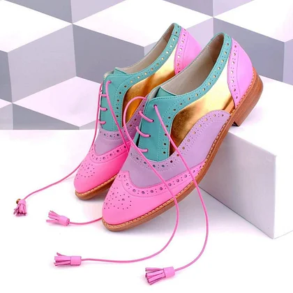 ladies multi colored dress shoes Fearne - Multi Coloured Women Brogue Shoe