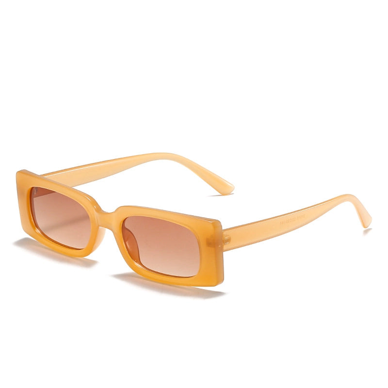 Casual Minimalist Color Block Solid Color Ac Square Full Frame Women’s Sunglasses