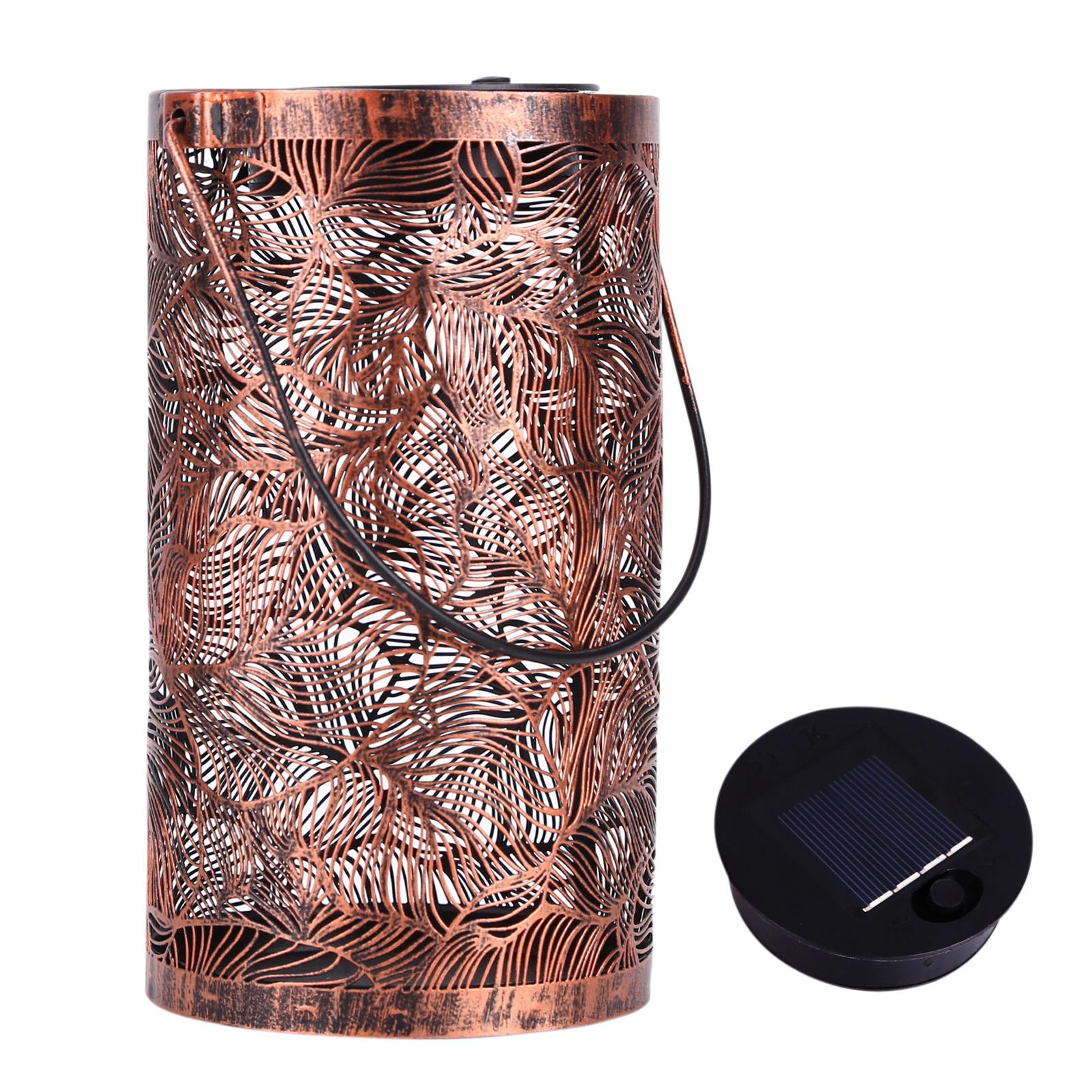 

Solar Lantern Retro Metal LED Hanging with Handle Waterproof-Solar Light, 501 Original