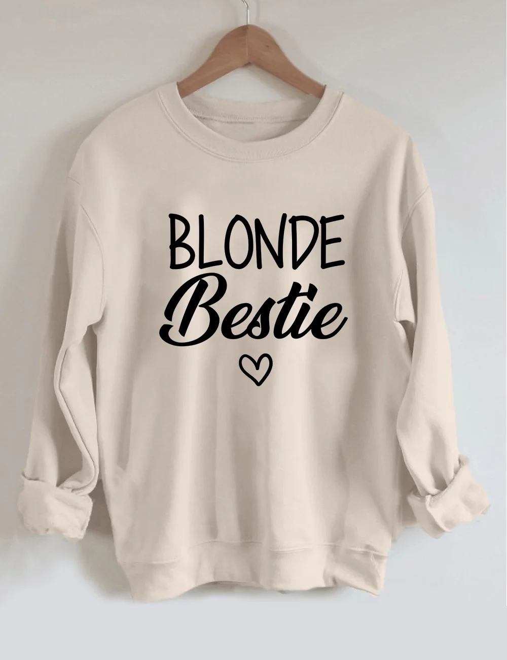 Blonde Brunette Bestie Matching Sweatshirt