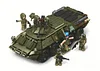 Building blocks heavy military series main battle base tank armored vehicle soldier model BTR-80