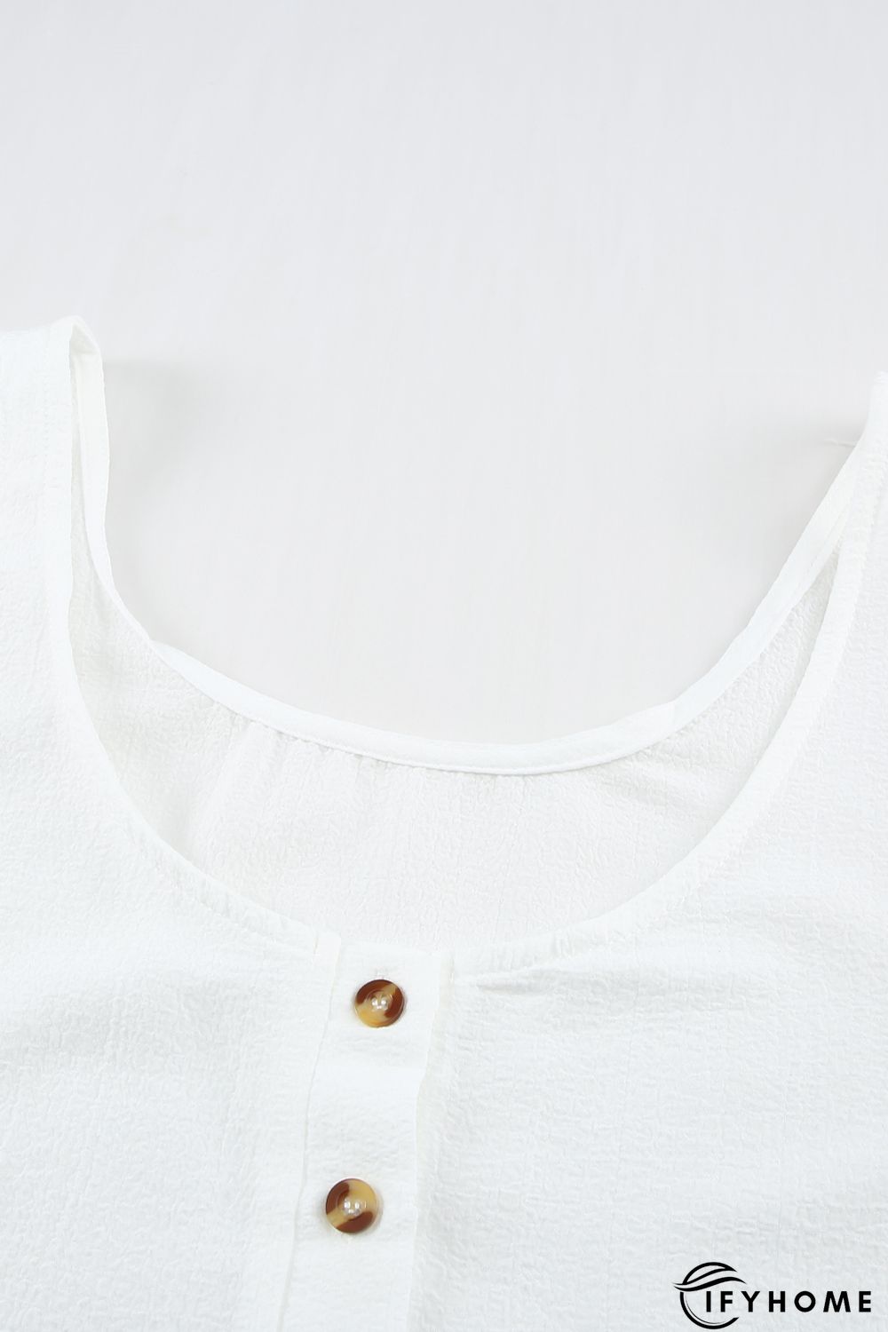 White Button Textured Tank Top | IFYHOME