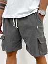 Men's Casual Lace-Up Pocket Beach Shorts