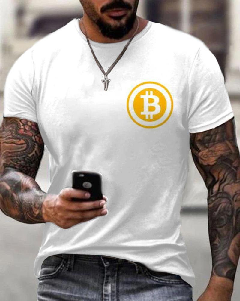 Men Print Casual T-shirts-16