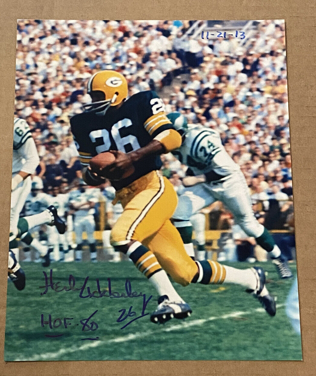 Herb Adderley Signed W/HOF80 8X10 Photo Poster painting W/COA Green Bay Packers