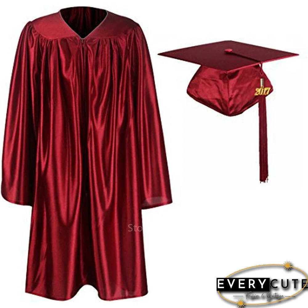 New Kids Children's Graduation Bachelor College Uniform Kindergarten Fancy School Unifrom Stage Performance Gown Hat Student Set