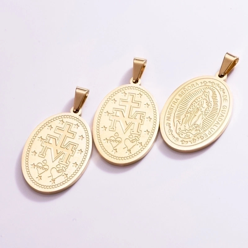 1 Piece 304 Stainless Steel Human Virgin Mary Pendant Jewelry Accessories