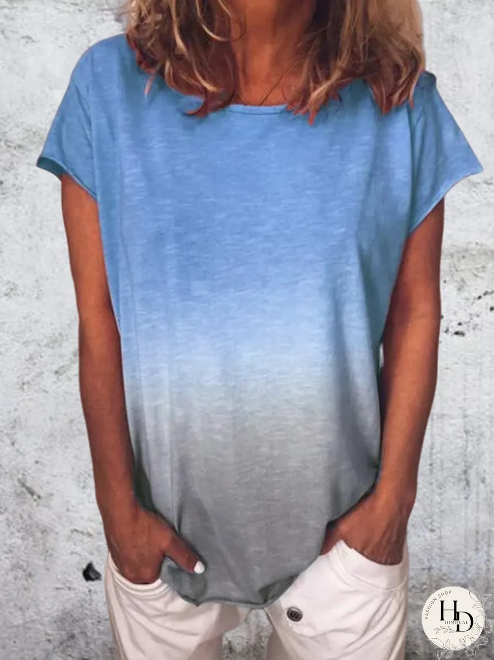 Women Cotton Crew Neck Plus Size Casual Short Sleeve T-shirt